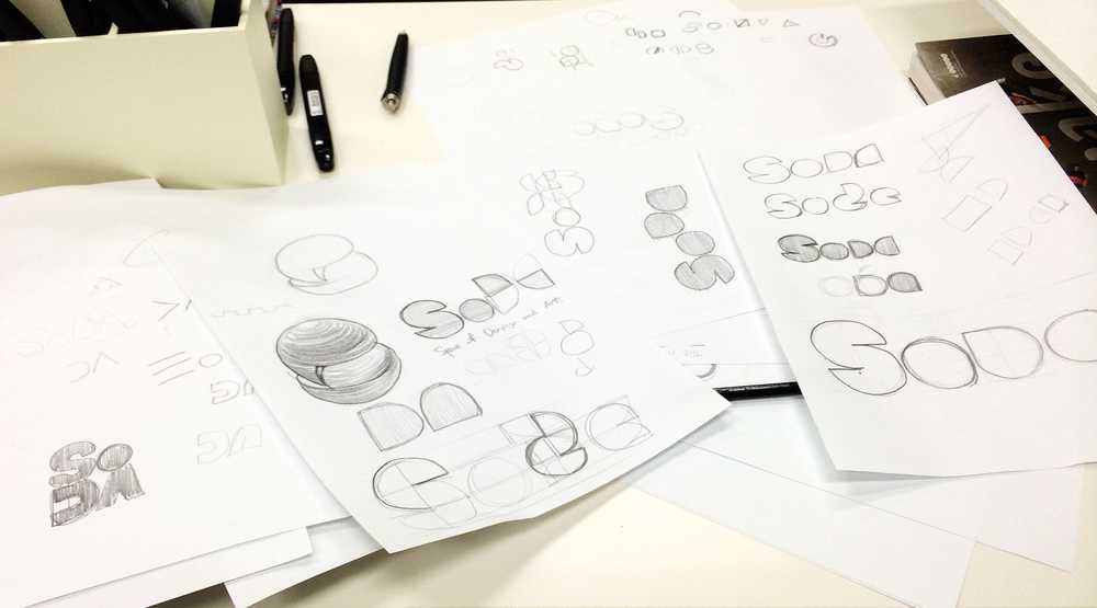 Initial concept sketches at the first